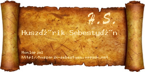 Huszárik Sebestyén névjegykártya